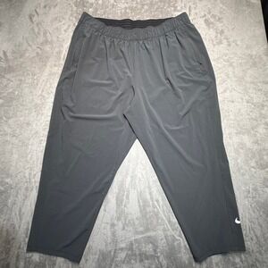 Nike Dri-FIT Pants Womens Sz 2X Black Athletic Tapered Crop Stretch Lightweight